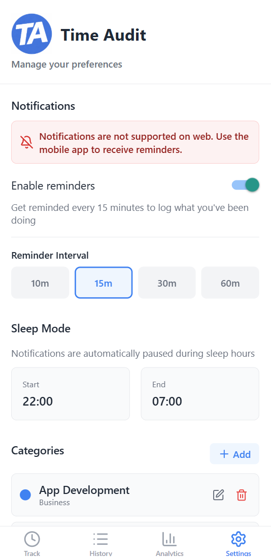 TimeAudit Screenshot 5