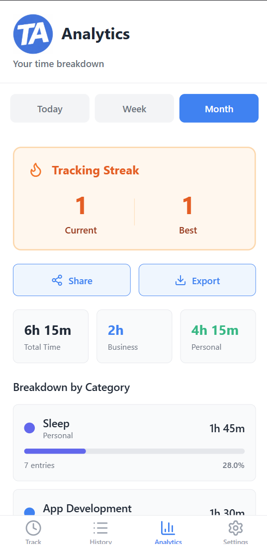 TimeAudit Screenshot 6